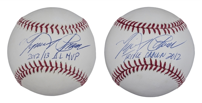 Miguel Cabrera Signed and Inscibed MLB Baseballs Lot of 2 (MLB Authenticated)